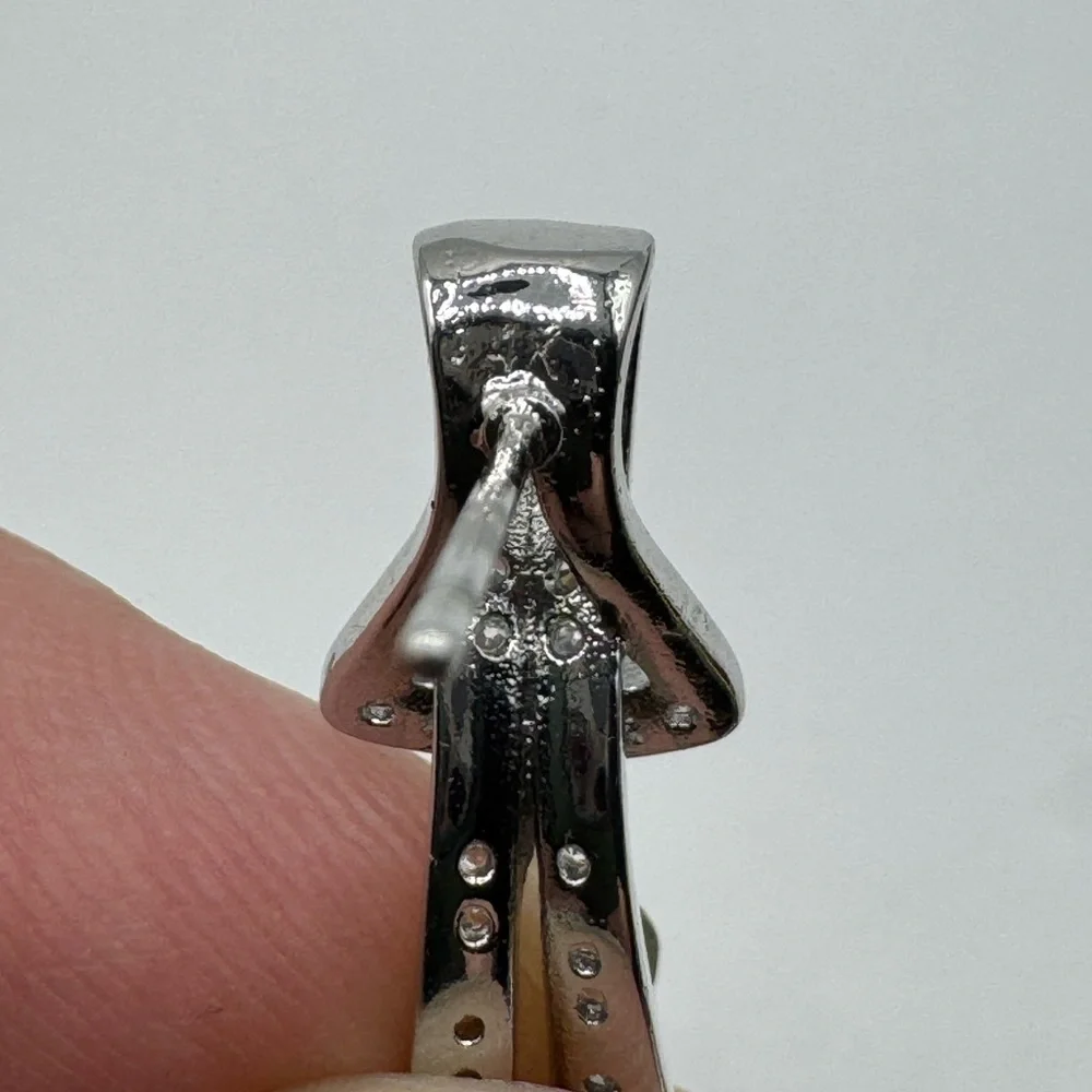 14k 4ct Pear Cut Dangle Earrings - Picture 5 of 11